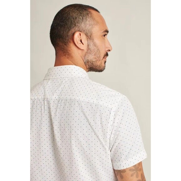 BONOBOS Riviera Short Sleeve Men's Shirt Buttondown Print Standard Fit XL 283216 - Picture 5 of 6